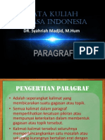 Mata Kuliah Bahasa Indonesia (Paragraf)