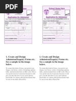 Exer1 Create and Design AdmissionEnquiry Forms Etc