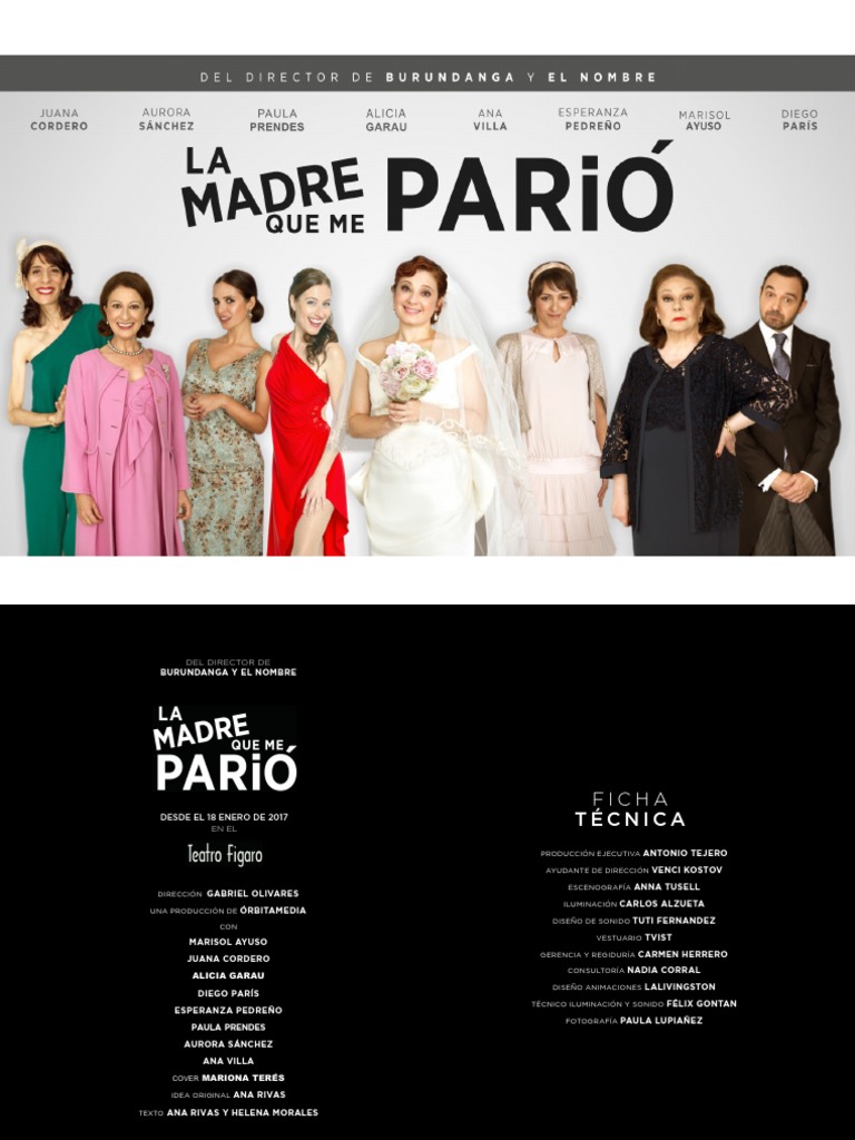La Madre Que Me Pario Smedia Dossier PDF PDF Teatro musical Teatro