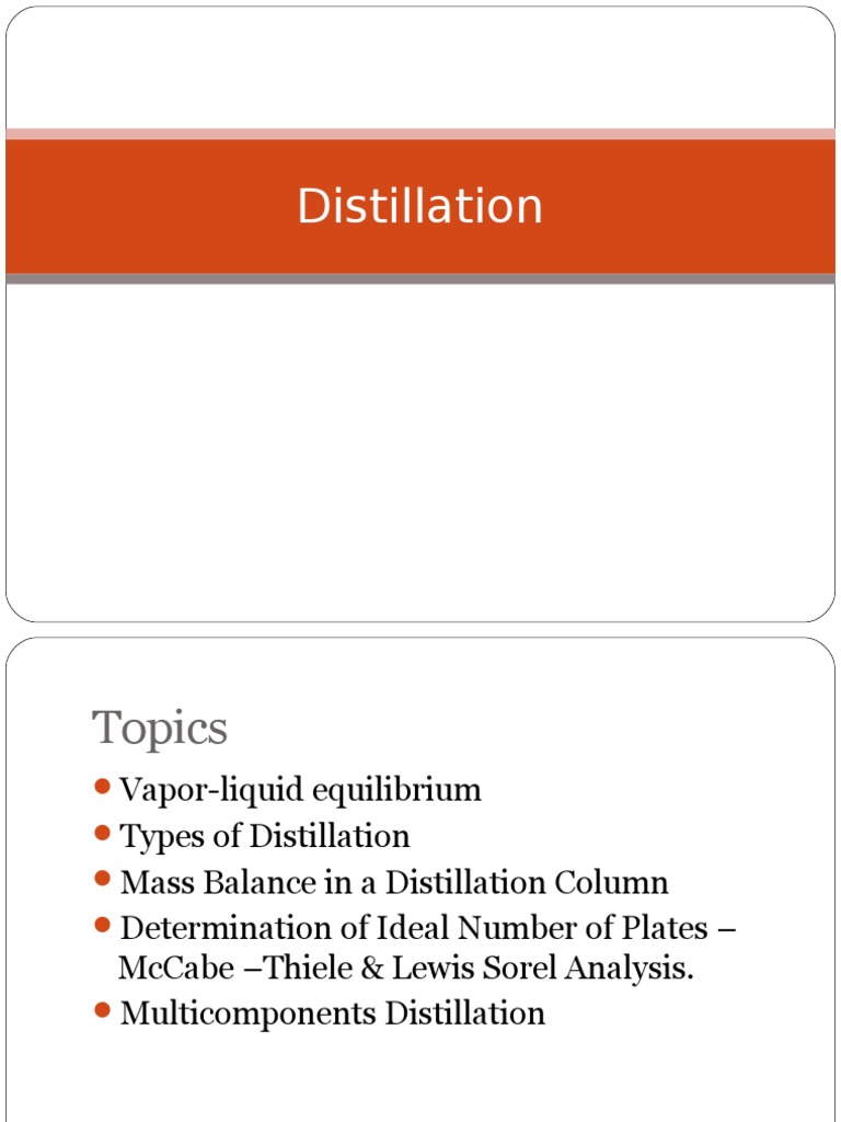 CH 2Distillation (Part 1) PDF Unit Operations Distillation
