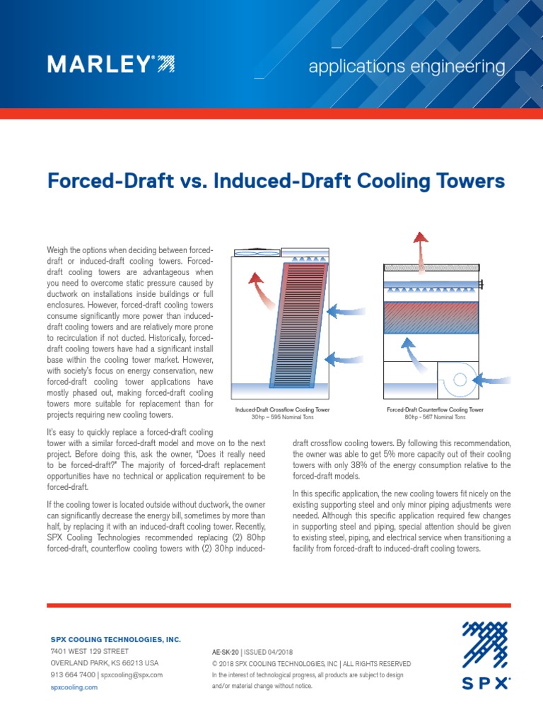 ForcedDraft vs. InducedDraft Cooling Towers Applications Engineering