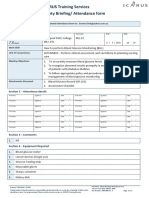 Own: ICARUS Training Services Safety Briefing/ Attendance Form