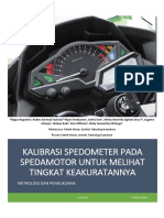 Kalibrasi Spedometer Pada Spedamotor Untuk Melihat Tingkat Keakuratannya