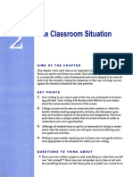 The Classroom Situation: Aims of The Chapter