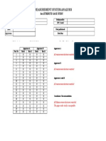 Raw Data Result: Measurement System Analysis