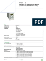 Product Data Sheet: Micom P122 - Overcurrent and Earth Fault Protection Relay-20 Te-Standard Display