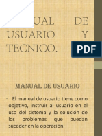 Manual de Usuario y Tecnico