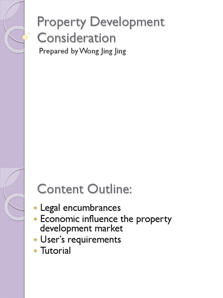 Property Development Consideration PDF Mortgage Law Covenant (Law)