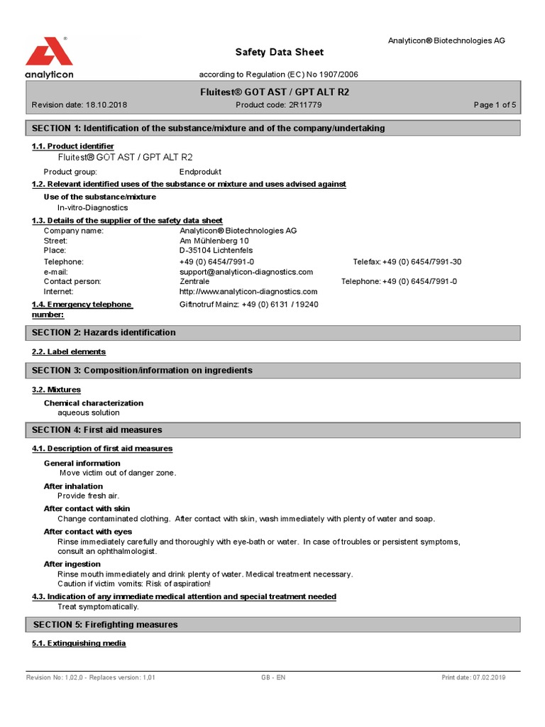 2R11779 Fluitest® GOT AST - GPT ALT R2-GB-en 2018-10-18 | PDF ...