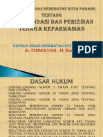 Kepala Dinas Kesehatan Kota Padang: Dr. FERIMULYANI, M. Biomed