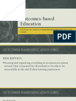 Outcomes-Based Education: Based From The Seminar On Outcomes-Based Education by Dr. Greg Pawilen