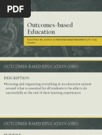 Outcomes-Based Education: Based From The Seminar On Outcomes-Based Education by Dr. Greg Pawilen