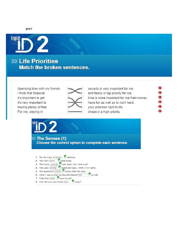 Pre I | PDF