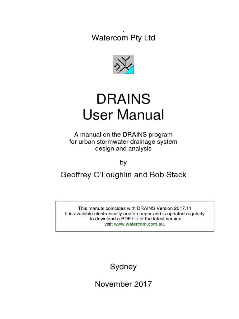DRAINS User Manual for Stormwater Design | PDF | Storm Drain | Drainage ...