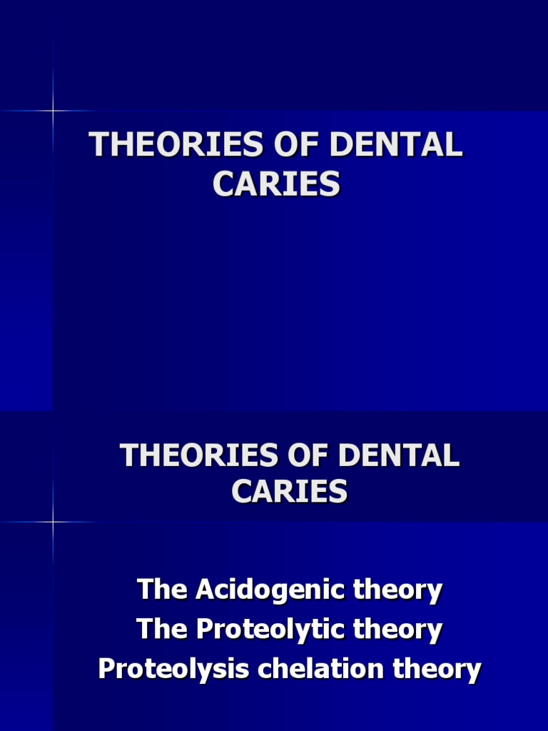 Theories of Dental Caries Explained | PDF | Human Tooth | Proteolysis