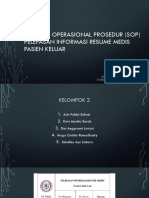 Standar Operasional Prosedur (Sop) Pelepasan Informasi Resume Medis Pasien Keluar