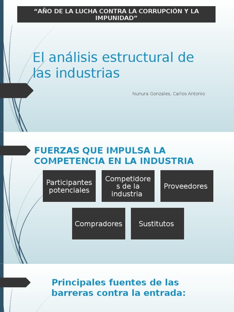 El Análisis Estructural de Las Industrias PDF Industrias Mercado