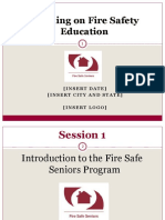 Training On Fire Safety Education: (Insert Date) (Insert City and State) (Insert Logo)