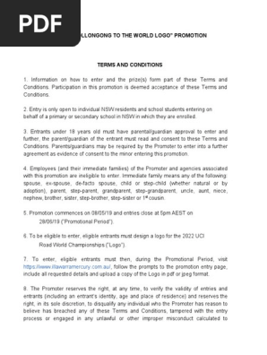 Terms and Conditions