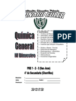 4to Secundaria 2013 - QUIMICA GENERAL - IV BIMESTRE