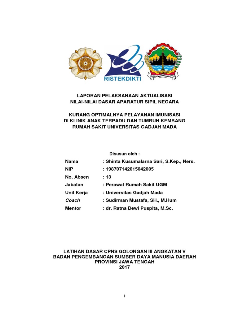 Laporan Pelaksanaan Aktualisasi Shinta Fix 1 Docx