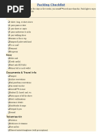 Rick Steves' Essential Packing List | PDF | Consumer Goods