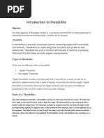 Introduction To Theodolite