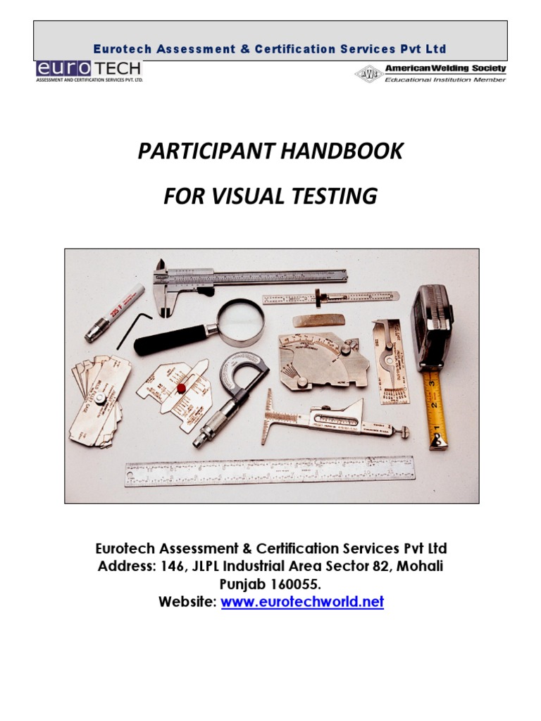 Participant Handbook For Visual Testing: Eurotech Assessment ...