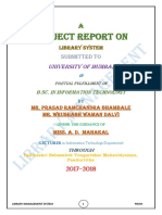 Project Report On: University of Mumbai