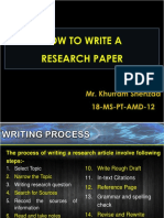 How To Write A Paper