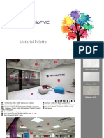 Material and color palette for office spaces
