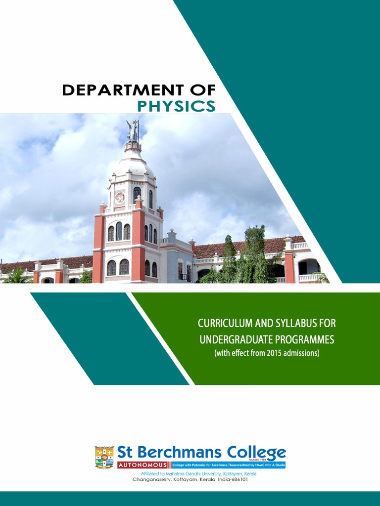 B.Sc. Physics Curriculum Overview | PDF | Course Credit | University ...