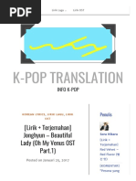 (Lirik + Terjemahan) Jonghyun - Beautiful Lady (Oh My Venus OST Part.1) - K-POP TRANSLATION PDF