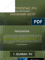 Photovoltaic (PV) Dan Penyinaran Matahari Aktif