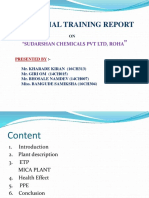 Industrial Training Report: "Sudarshan Chemicals PVT LTD, Roha