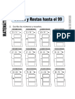 Ficha de Sumas y Restas para Segundo de Primaria