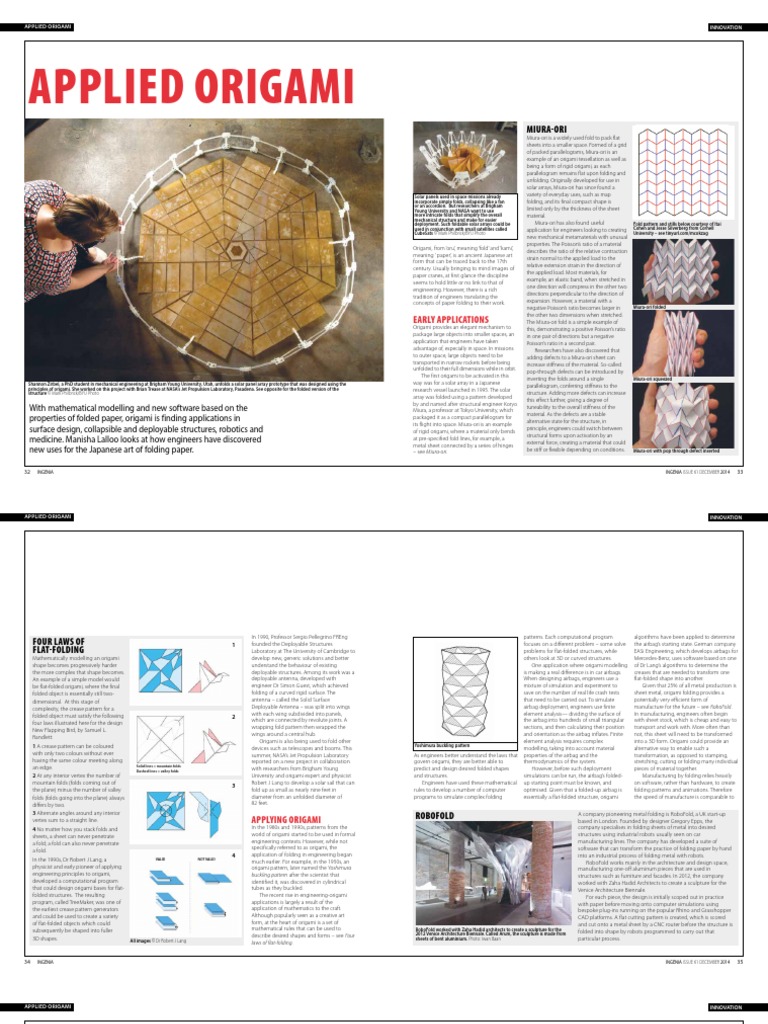 Applied Origami | PDF | Origami | Sheet Metal