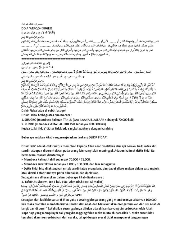 Do A Ataqoh Sugro Docx