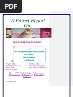 A Project Report On: Shree C.U.Shah College of Commerce Management & Computer Education, Wadhwan