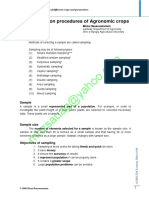 Data Collection Procedures of Agronomic Crops: Sampling