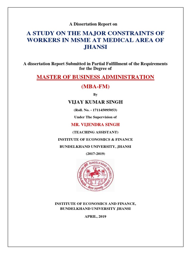 Vijay Project Msme | PDF | Organizational Structure | Small And Medium ...