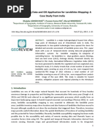 (GeoReview) Remote Sensing Data and GIS Application for Landslides Mapping. A Case Study from India