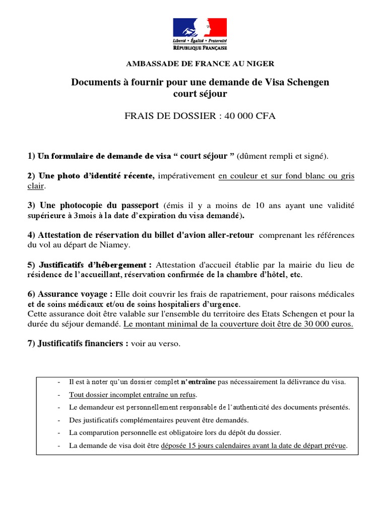 Cs - Documents A Fournir 2 | PDF | Visa (Document) | Gouvernement