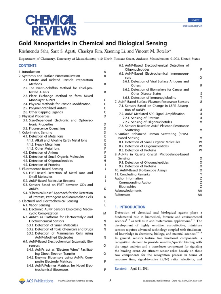 Saha Et Al. - 2011 - Gold Nanoparticles in Chemical and Biological