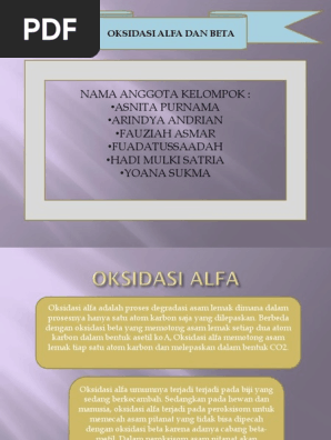 Oksidasi Alfa Dan Beta Pdf