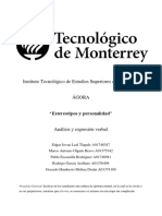 Instituto Tecnológico de Estudios Superiores de Monterrey: "Estereotipos y Personalidad"