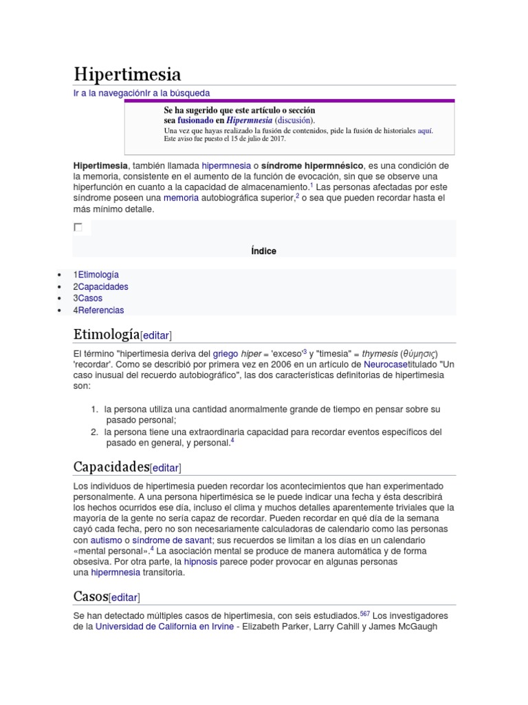 Hipertimesia | PDF | Sistema nervioso | Neurociencia