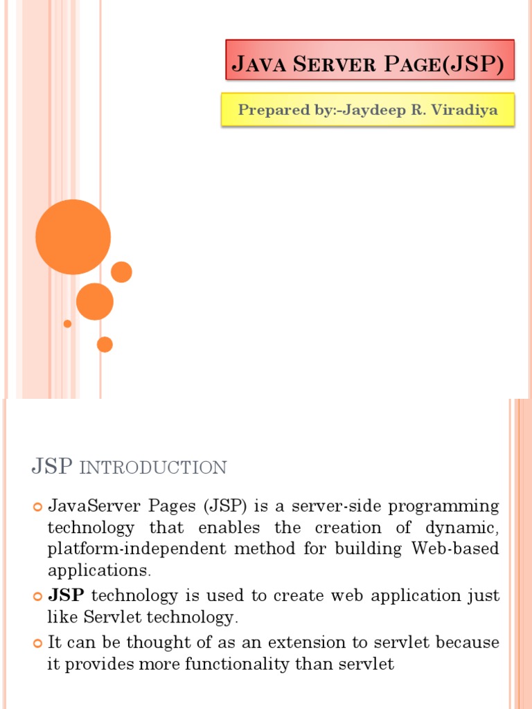 J S P (JSP) : AVA Erver AGE | Download Free PDF | Java Server Pages ...