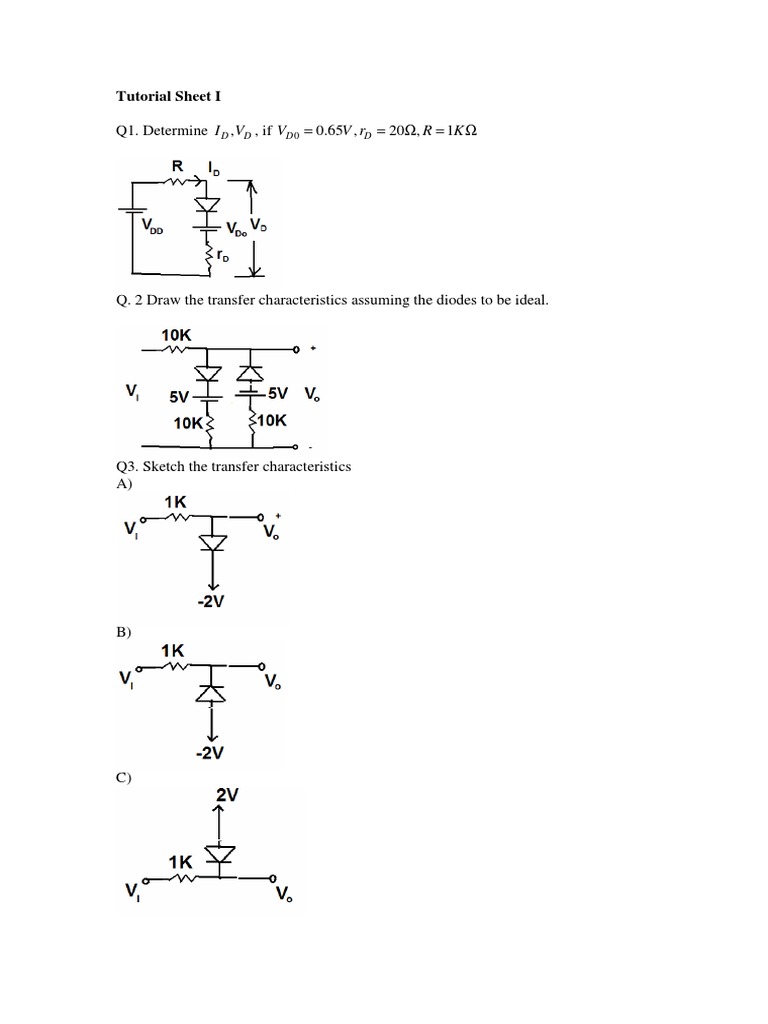 Diode and Transistor Circuit Analysis Guide | PDF