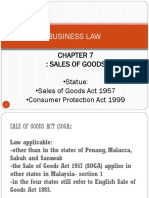 Chapter 7 - Sales of Goods